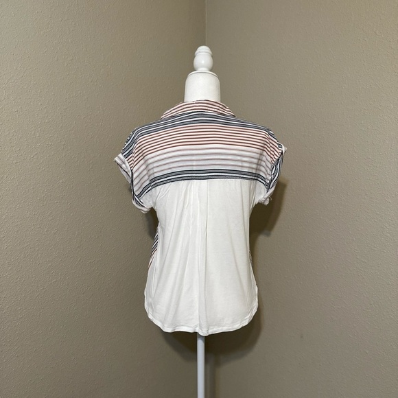 A New Day Striped Button Down Red White and Blue Size Small - Picture 6 of 6